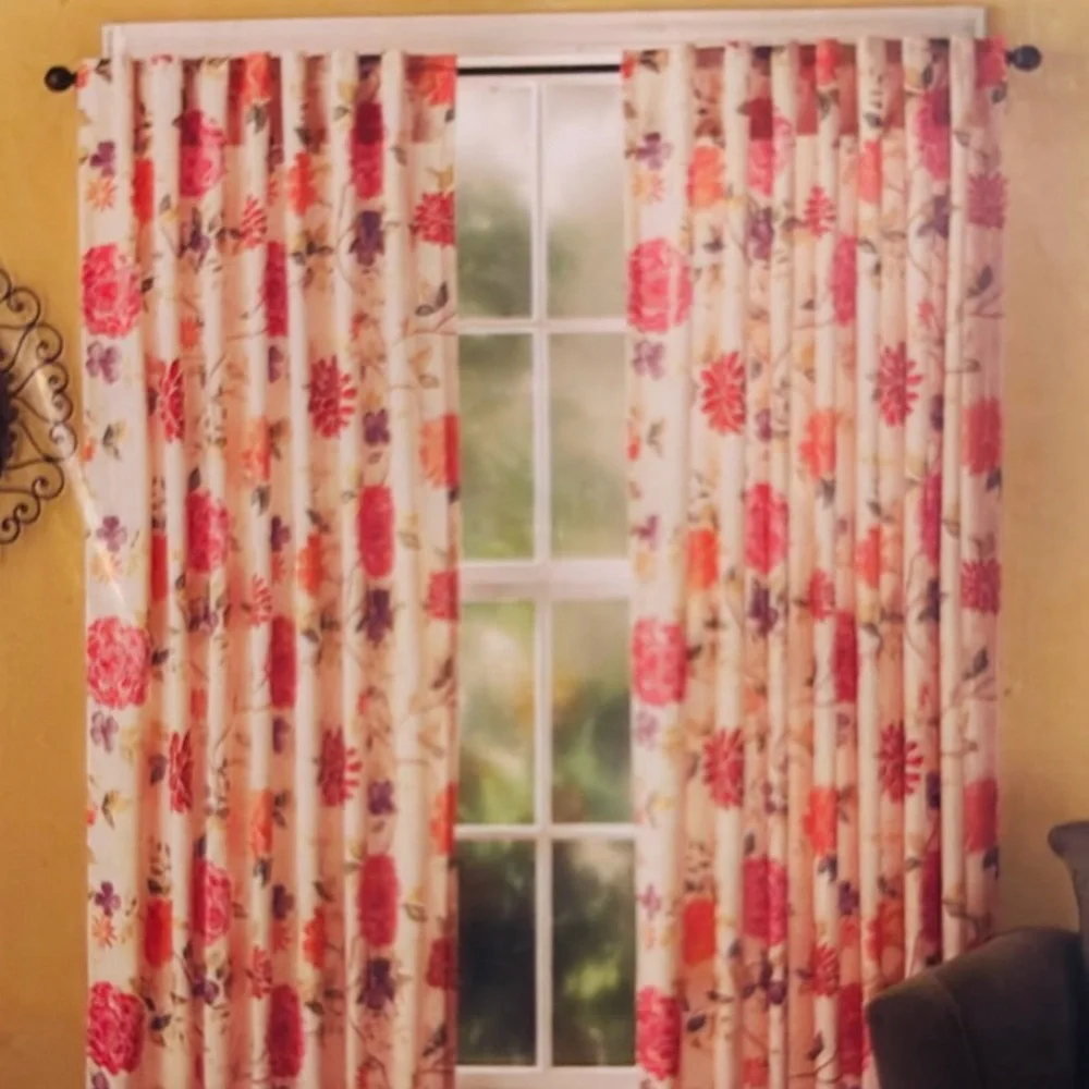 PIER 1 Imports Vintage Raleigh Floral Window Panel Curtains Set Of Two curtains